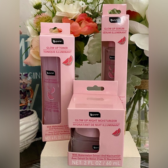 🆕🍉 B•PURE “GLOW UP” WATERMELON SKIN CARE COLLECTION. BRAND NEW. FULL SIZES. - Picture 4 of 12